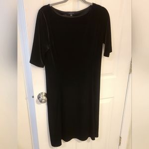 NWT Lands End Black Velvet Dress